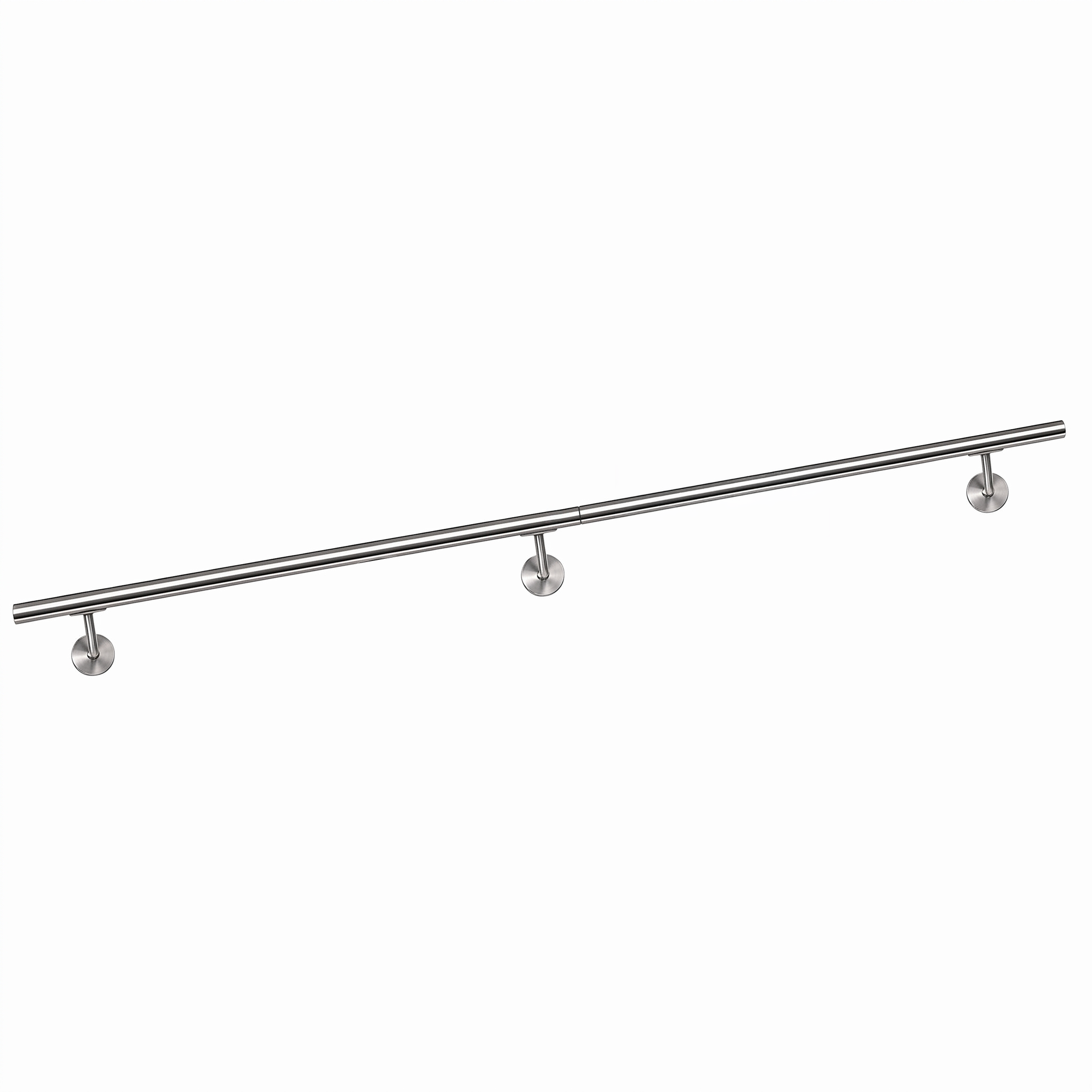 Handlauf Nova, Edelstahl, Länge: 2,50 m Ø 42,4mm V2A - geschliffen, Montagefertig