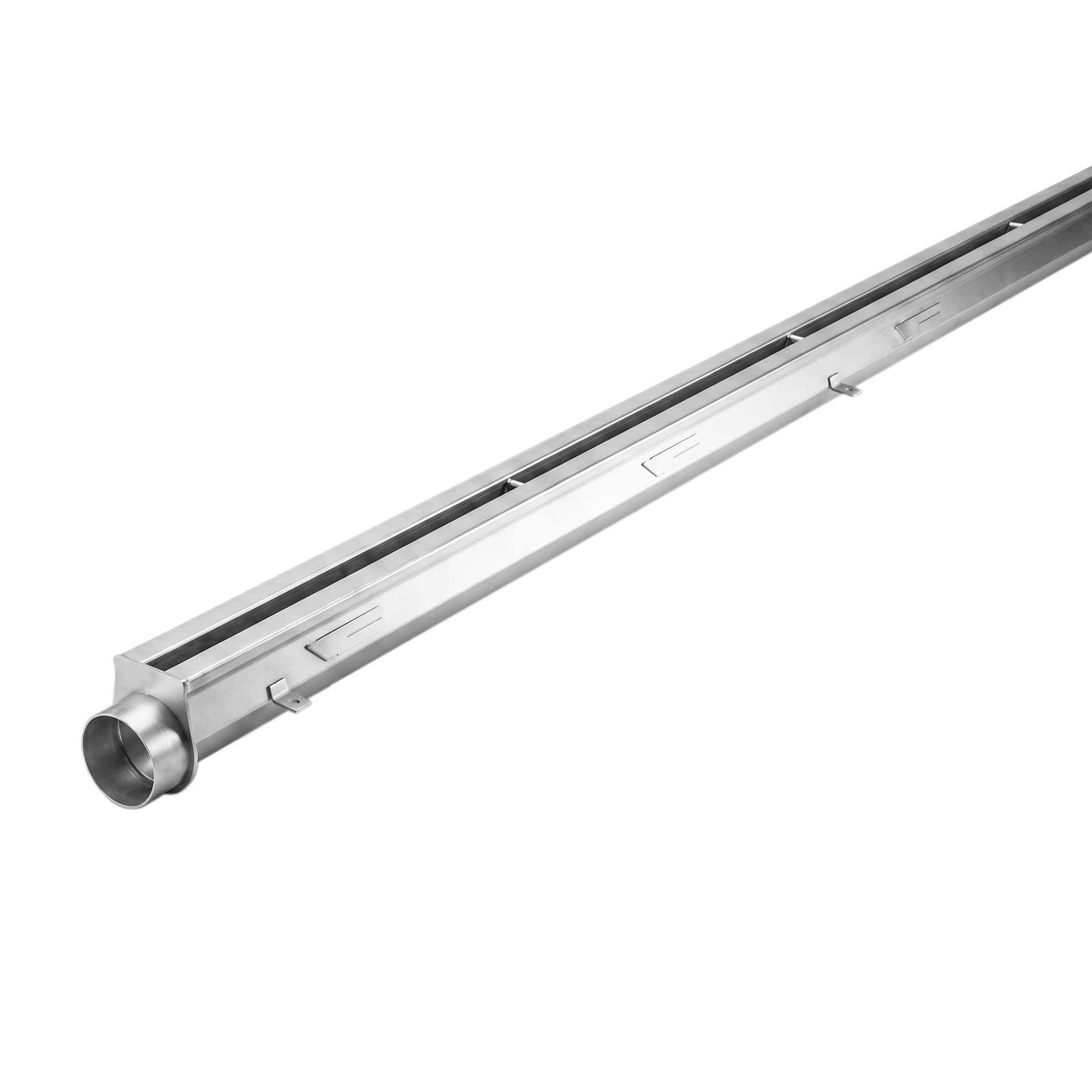 Schlitzrinne 6000, aus Edelstahl V2A inkl. PE-Randverstärkung