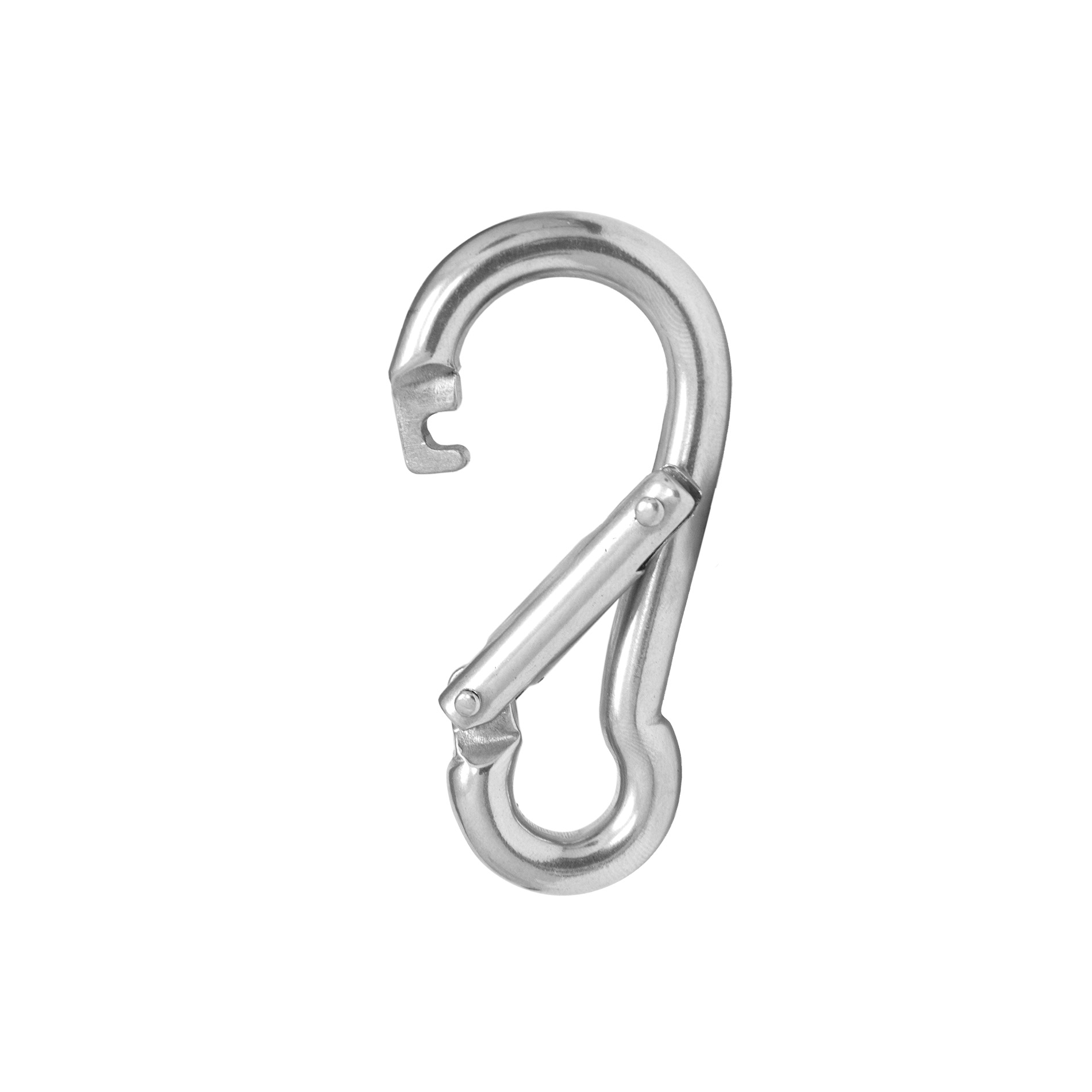 Karabinerhaken mit großer Öffnung 8 x 80 mm - aus Edelstahl