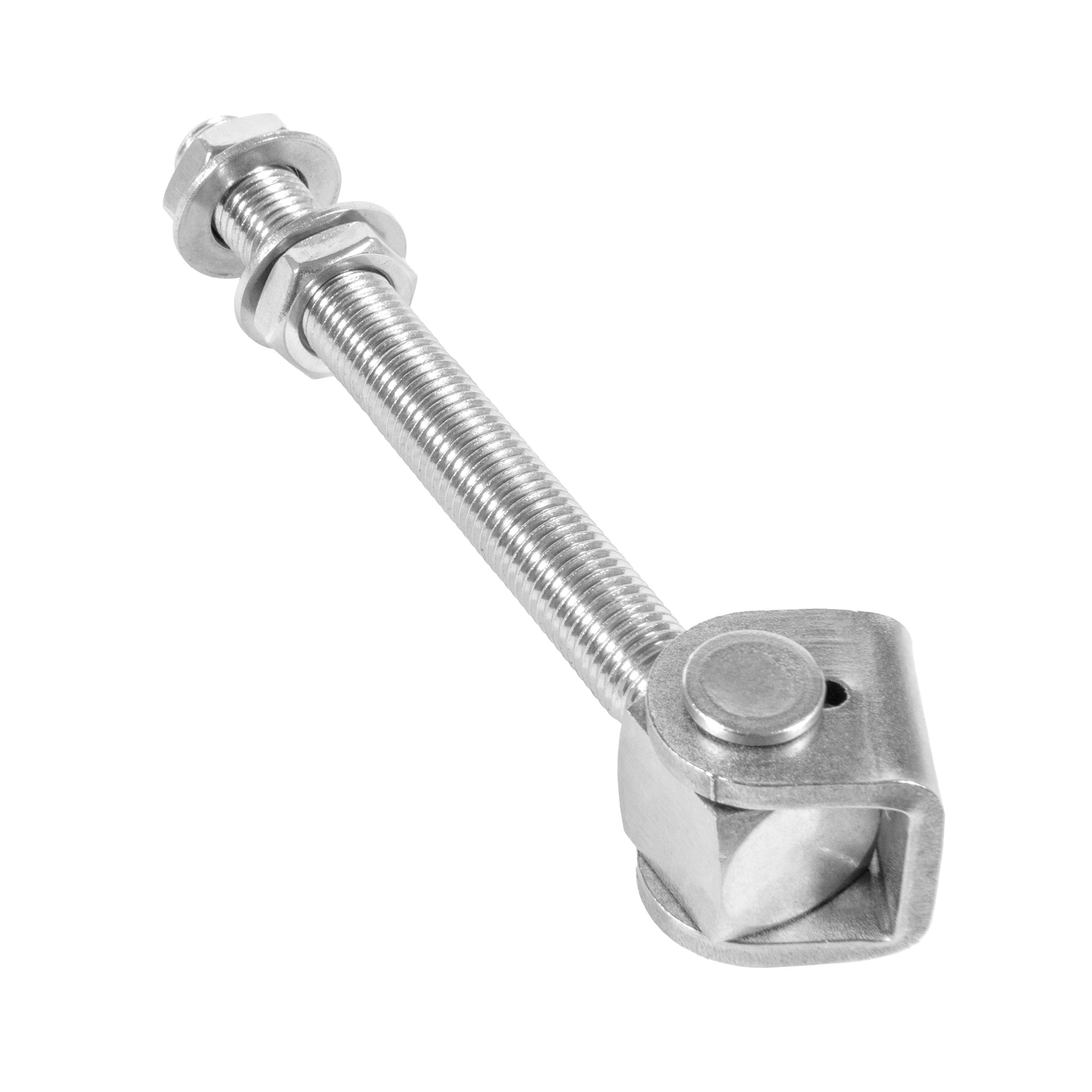 Edelstahl Torscharnier M16 V2A - blank - verstellbar