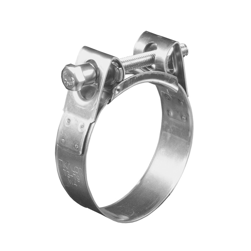 Gelenkbolzenschelle - Edelstahl W4 (V2A) Spannweite 112 bis 121 mm - Bandbreite 25 mm