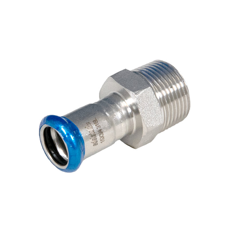 Übergang mit Außengewinde Edelstahl V4A, M-Kontur 1 1/2" - Ø 35