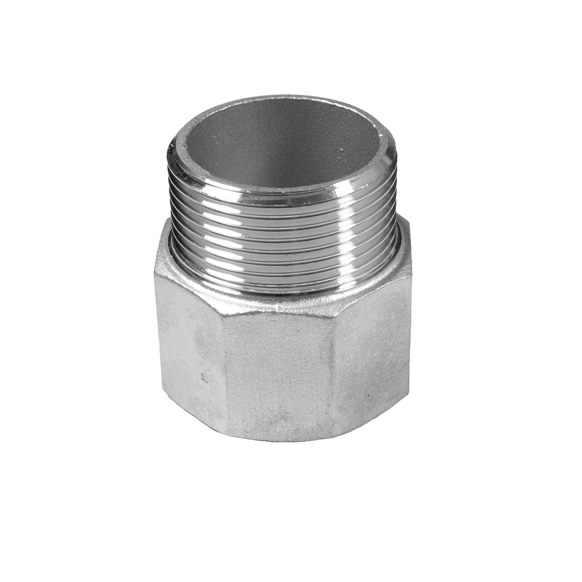 Muffennippel IG/AG, Edelstahl V4A von IG1 1/4" auf AG1 1/4" - DIN EN ISO 228-1