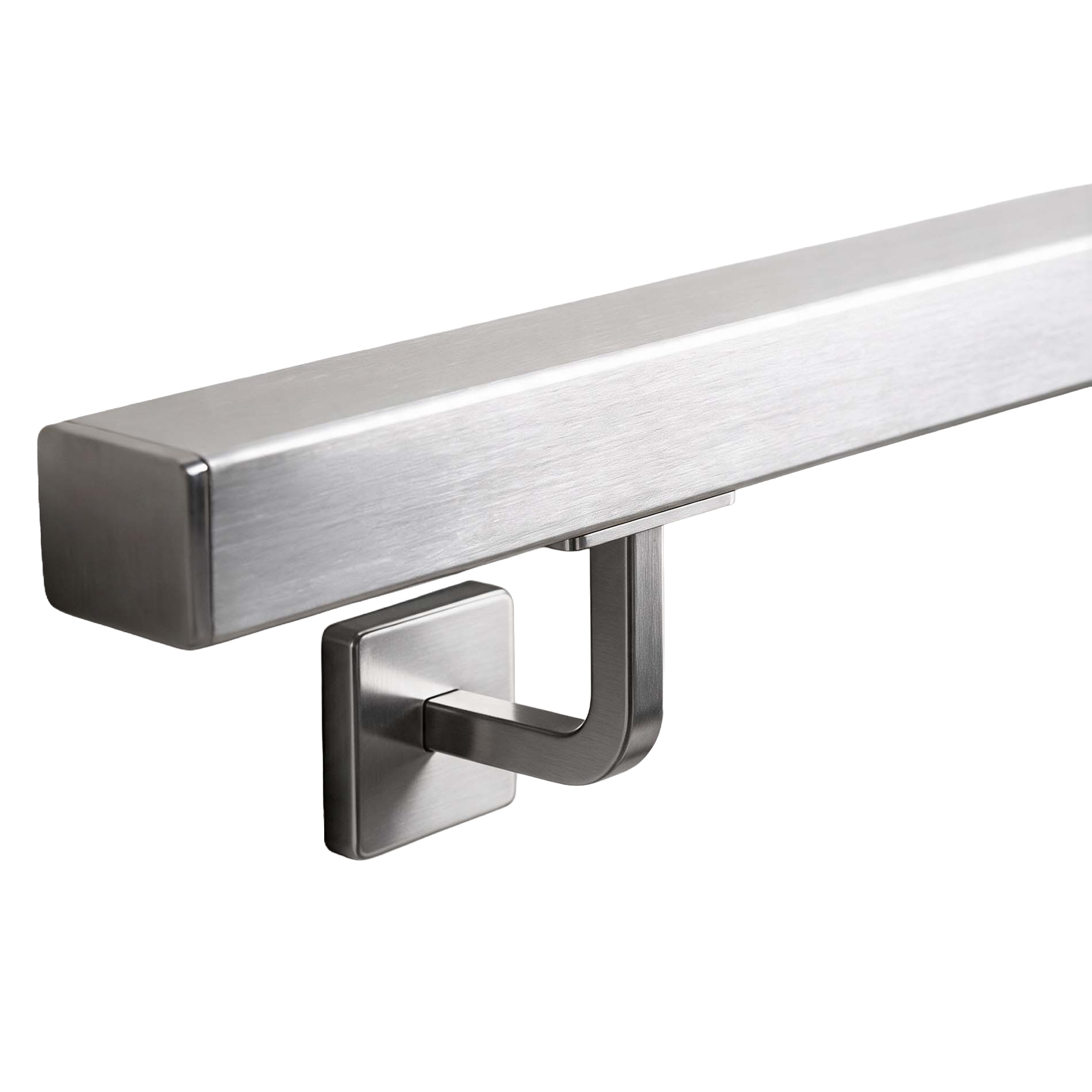 Handlauf Pure, Edelstahl, Länge: 2,00 m 40 x 40 mm, geschliffen