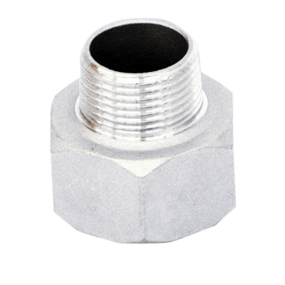 Reduziermuffennippel, 2stufig, innen-außen-Gewinde Edelstahl Reduziermuffennippel, 2stufig, innen-außen-Gewinde Edelstahl