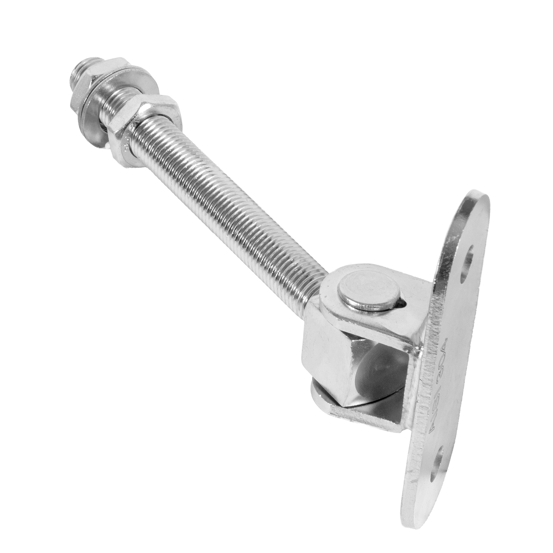 Edelstahl Torschanier mit Platte, M16 V2A - blank - verstellbar