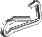 Karabinerhaken asymmetrisch 10 x 100 mm - aus Edelstahl V4A