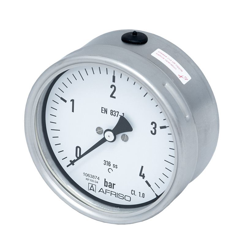 Edelstahlmanometer Ø 100 mm