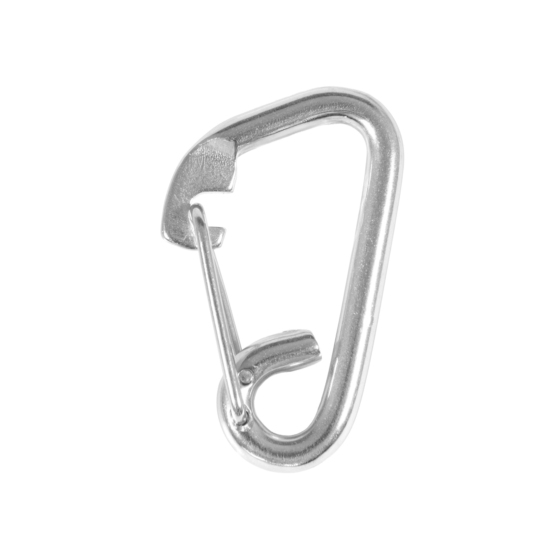 Karabinerhaken mit Bügel 6 x 60 mm - aus Edelstahl (V4A)