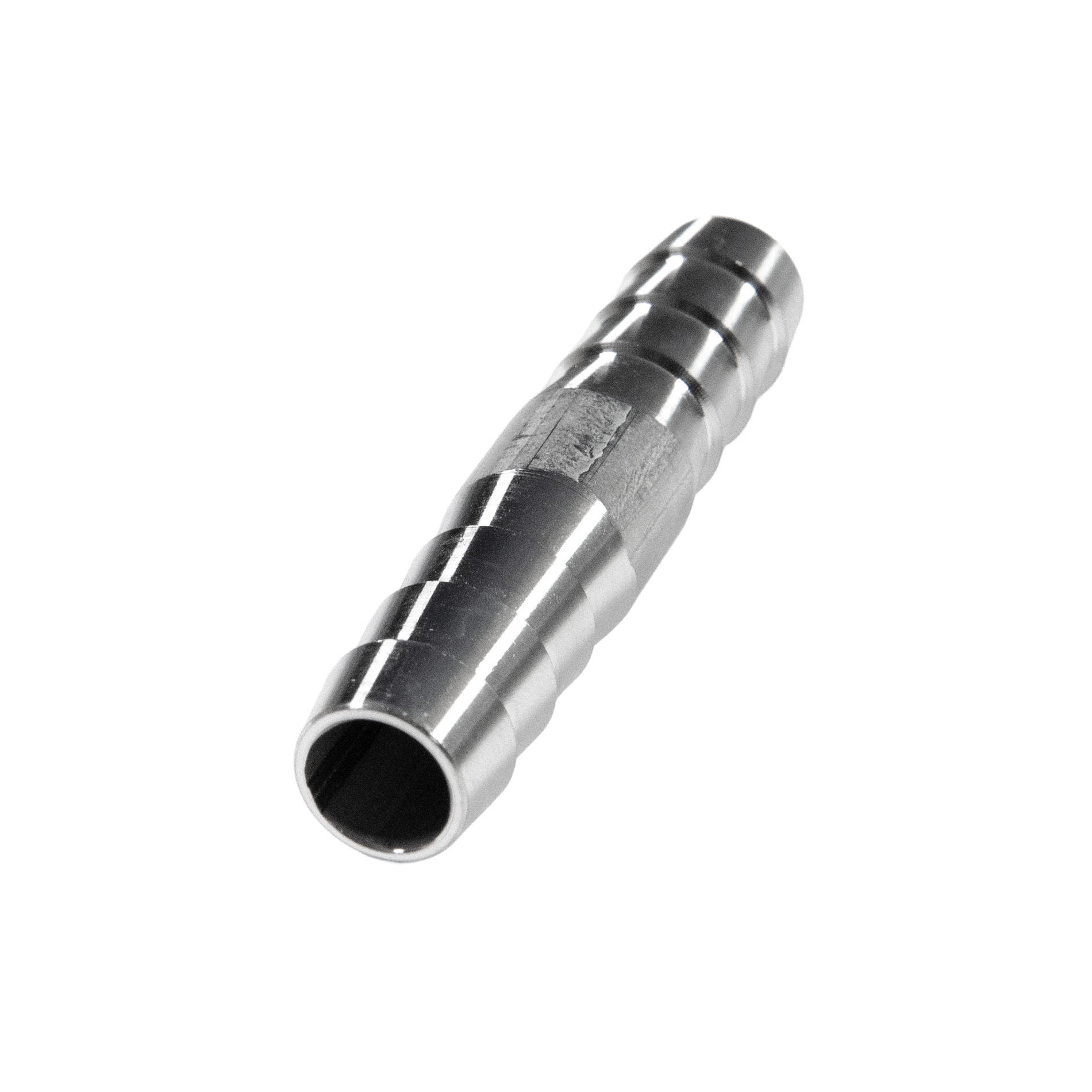 Schlauchverbinder aus Edelstahl V2A Ø 13 mm - Baulänge: 66 mm