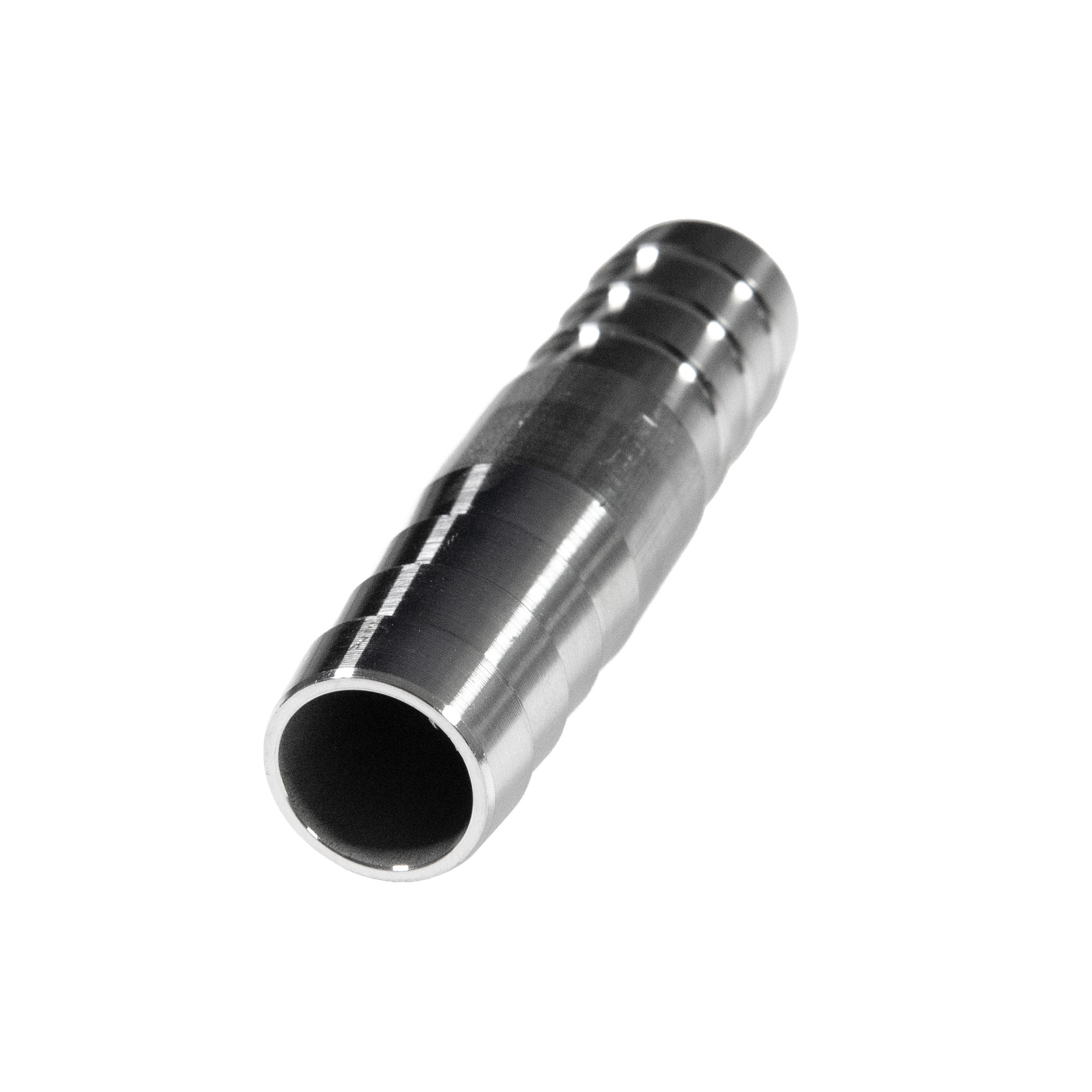 Schlauchverbinder aus Edelstahl V2A Ø 20 mm - Baulänge: 86 mm