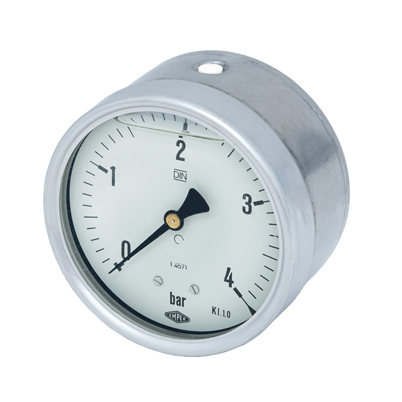Edelstahlmanometer Ø 100 mm, Glyzerinfüllung