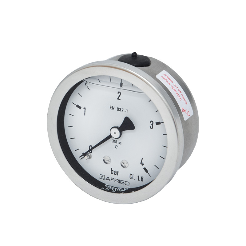 Edelstahlmanometer Ø 63 mm, Glyzerinfüllung