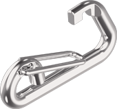 Karabinerhaken mit Bügel 10 x 100 mm - aus Edelstahl (V4A)