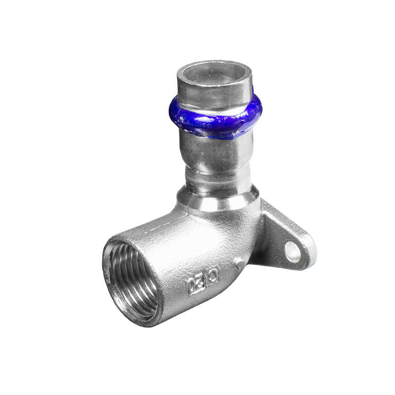 Deckenwinkel 90° mit Innengewinde Edelstahl V4A, V-Kontur