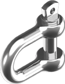 Edelstahlschäkel kurz (V4A)