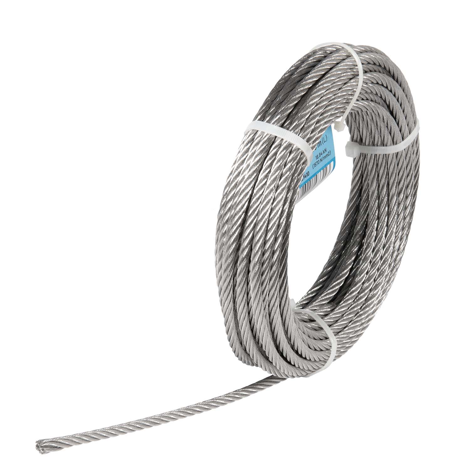 Drahtseile aus Edelstahl (V4A) Durchmesser: Ø 2 mm  - 7x19 Aufbau - 15 m Rolle