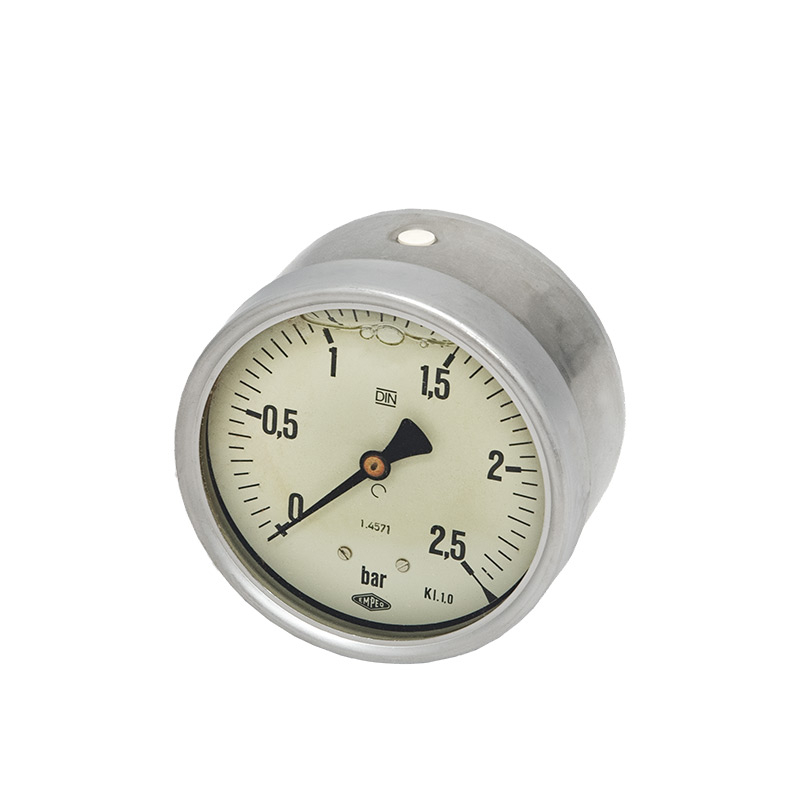 Edelstahlmanometer Ø 100 mm, Glyzerinfüllung