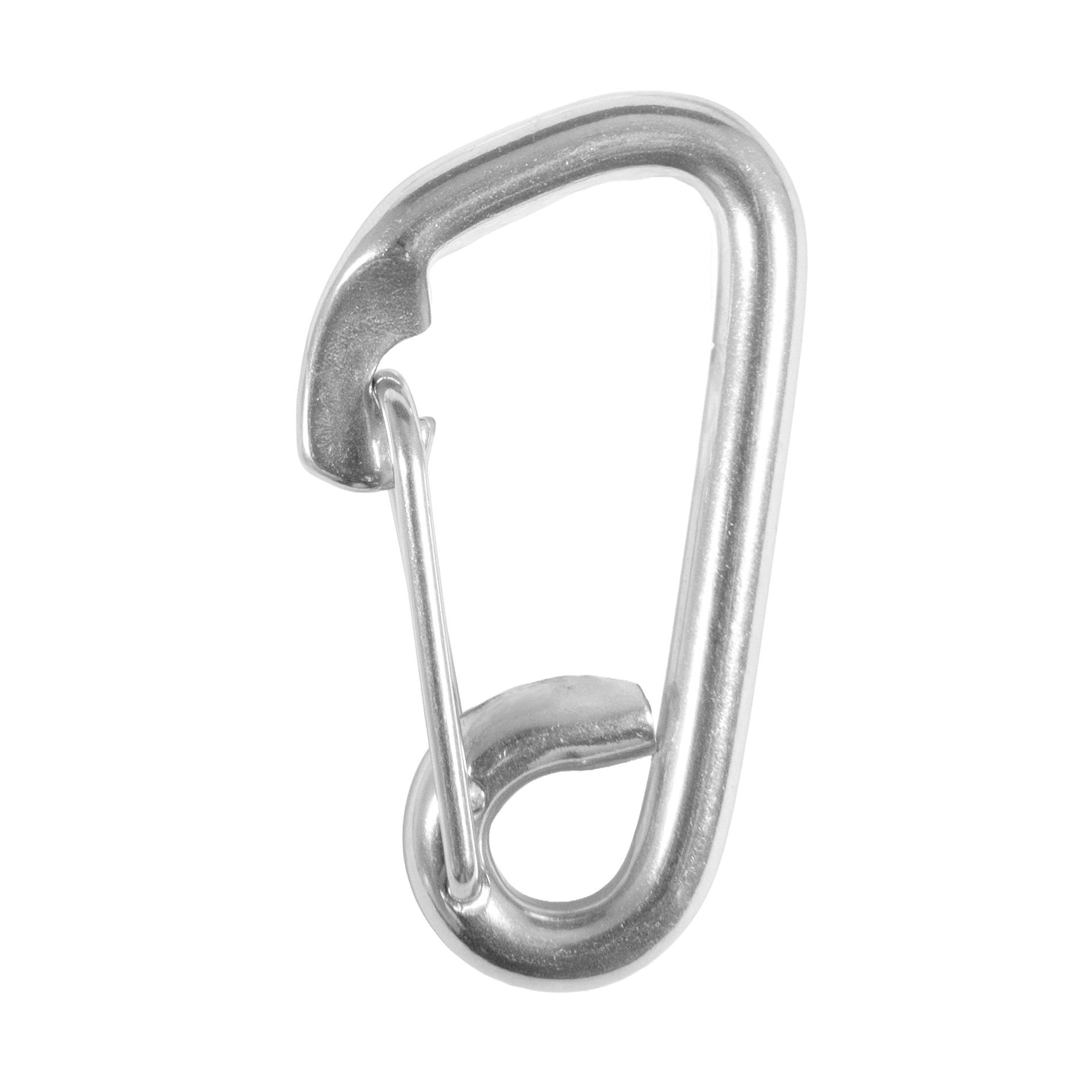 Karabinerhaken mit Bügel 8 x 80 mm - aus Edelstahl (V4A)