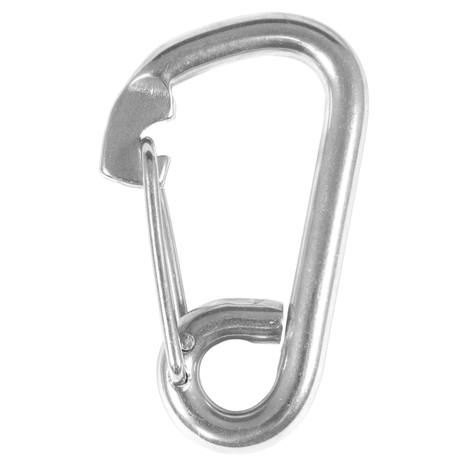 Karabinerhaken mit Bügel 10 x 100 mm - aus Edelstahl (V4A)
