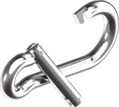 Karabinerhaken mit großer Öffnung 10 x 100 mm - aus Edelstahl