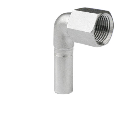 Übergangswinkel 90° mit Innengewinde Edelstahl V4A