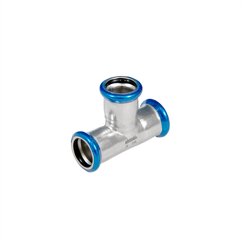 T-Stück Edelstahl V4A, M-Kontur