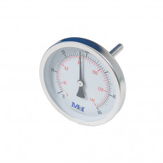 Edelstahlthermometer (V2A) Ø 100 mm, 100 mm Länge