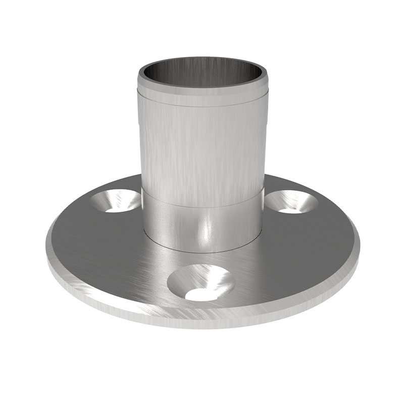 Runder Bodenflansch für Edelstahlrohr 42,4 mm Runder Bodenflansch für Edelstahlrohr 42,4 mm