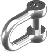 Edelstahlschäkel mit Inbus-Bolzen (V4A)