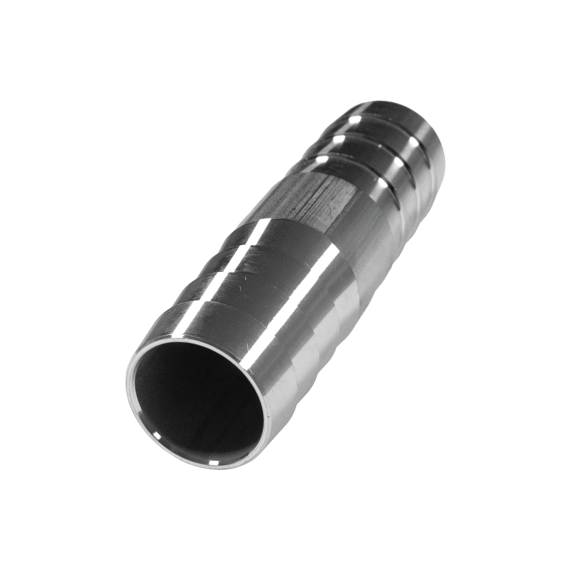 Schlauchverbinder aus Edelstahl V2A Ø 32,4 mm - Baulänge: 114 mm