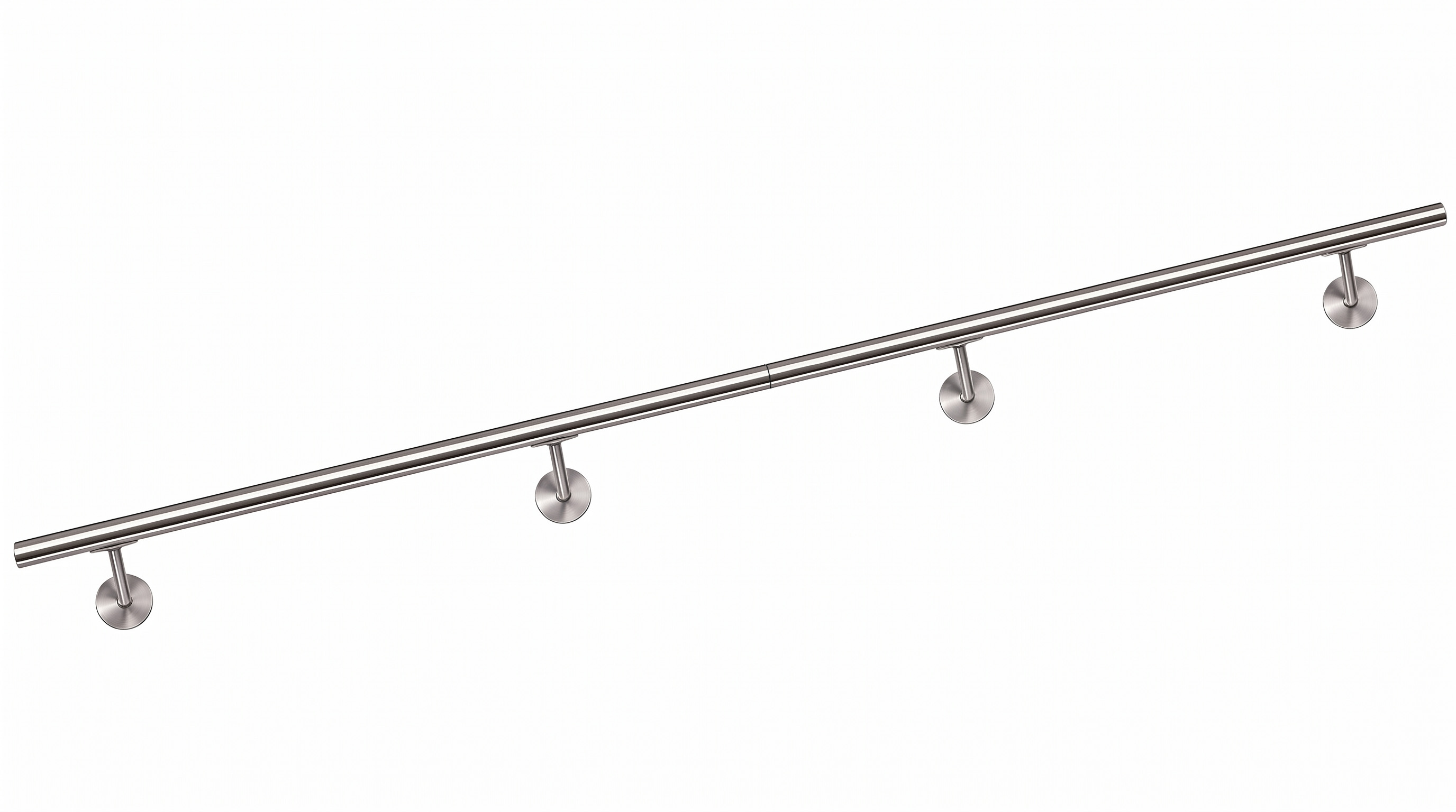 Handlauf Nova,  Edelstahl, Länge: 4,00 m Ø 42,4mm V2A - geschliffen, Montagefertig