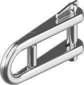 Schlüsselschäkel aus Edelstahl (V4A)