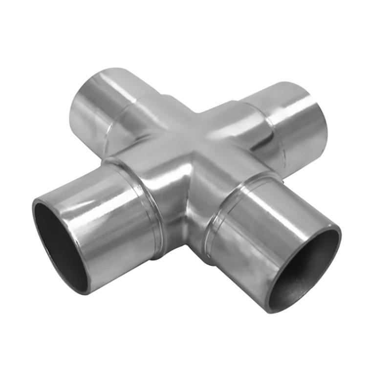 Kreuzstück vierseitig für Rundrohre 33,7 x 2 mm