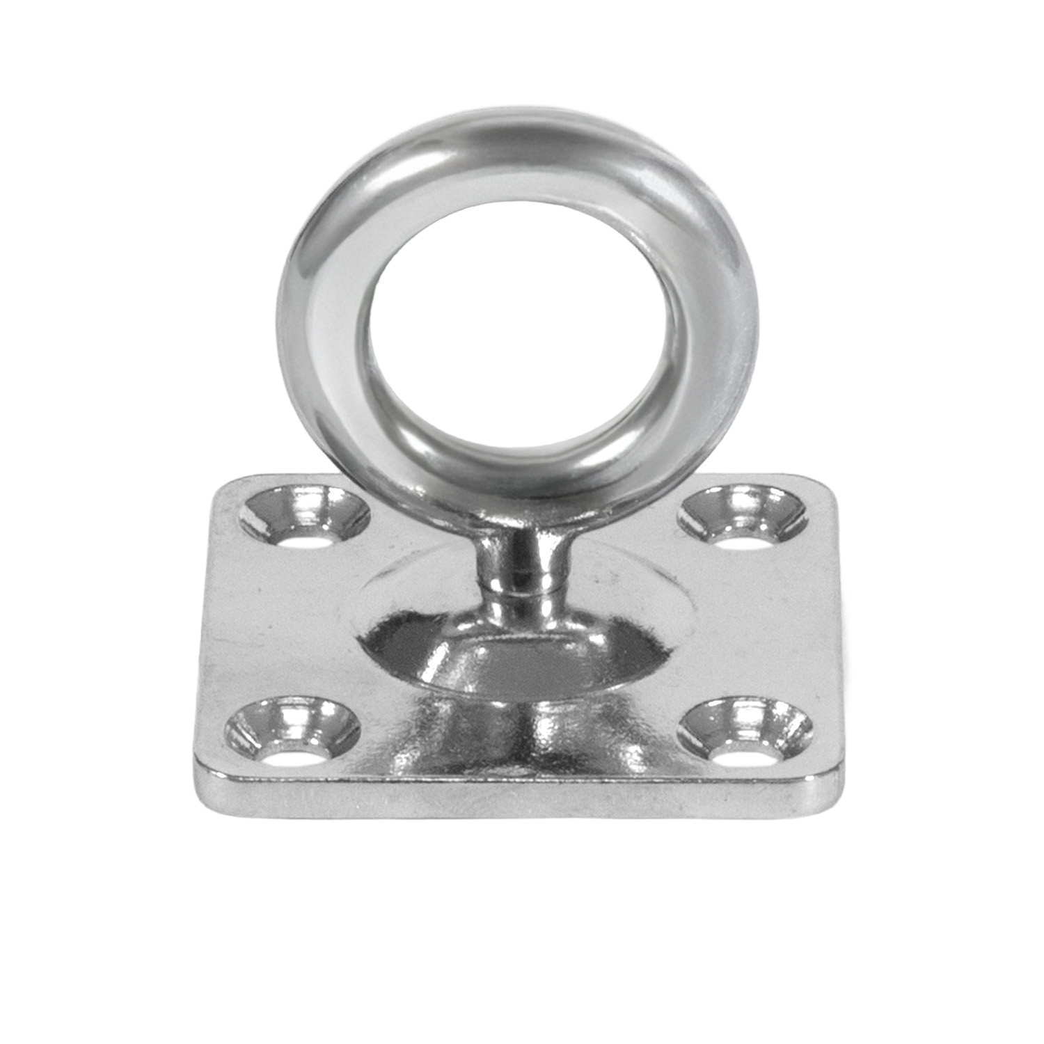 Augplatte aus Edelstahl mit Wirbel (V2A)