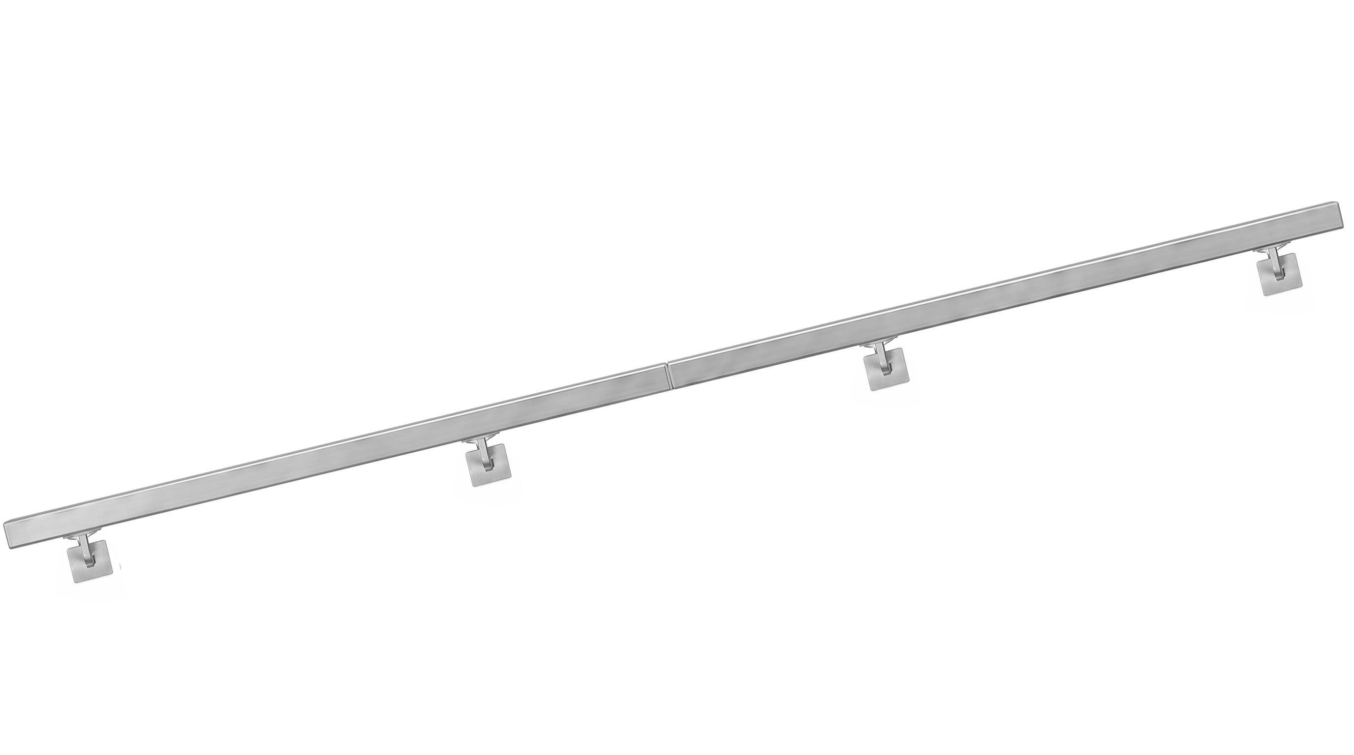 Handlauf Pure, Edelstahl, Länge: 3,50 m 40 x 40 mm, geschliffen